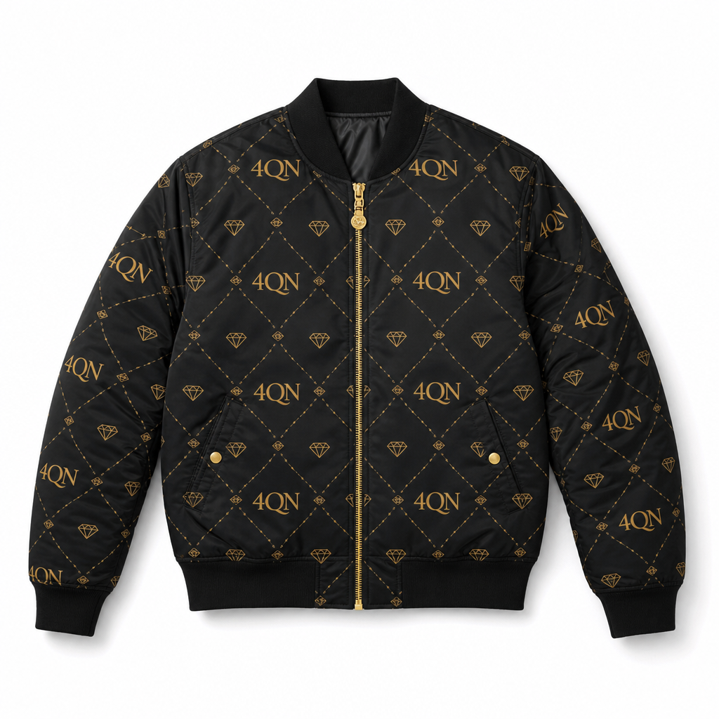 4QN All-Over Bomber Jacket
