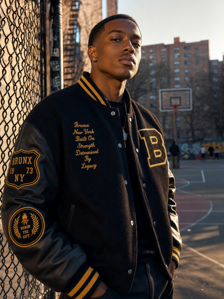 4QN Letterman Bomber Jacket