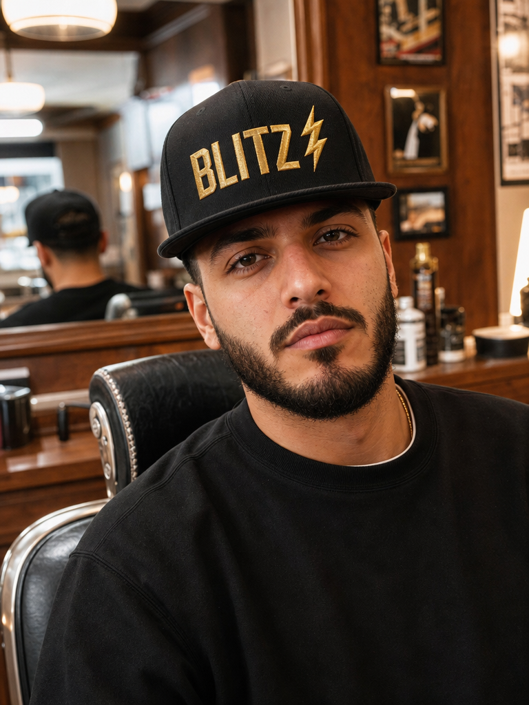 BLITZ ⚡ Snapback — Black / Gold — lifestyle 2