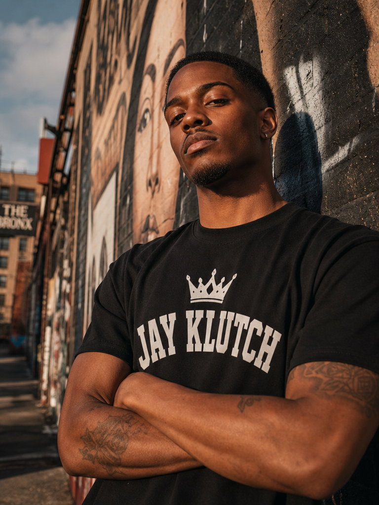 Jay Klutch Crown Tee — Black — lifestyle 1