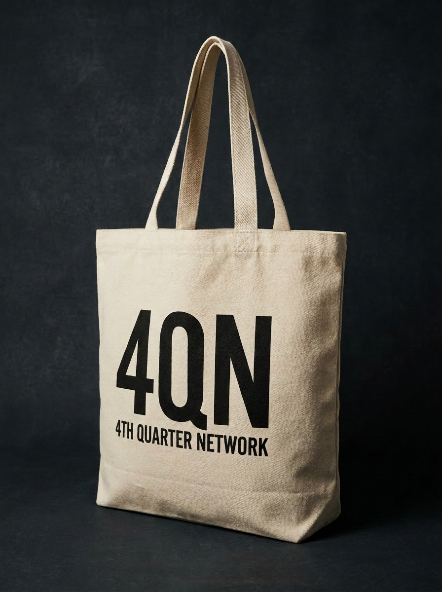4QN Canvas Tote Bag — product flat