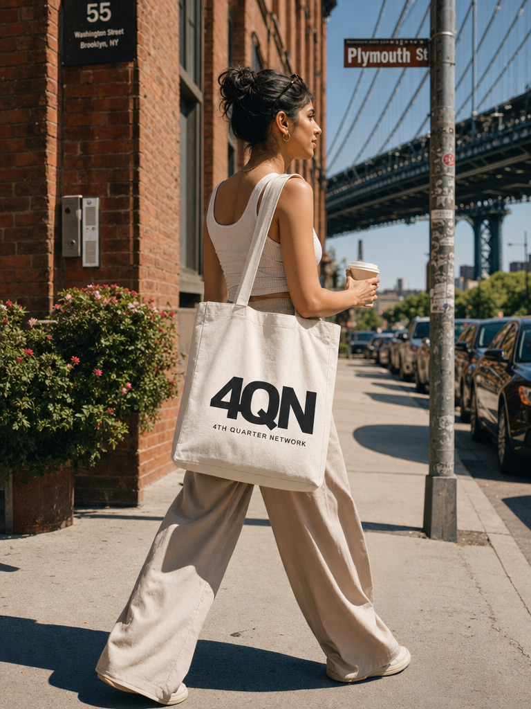 4QN Canvas Tote Bag — lifestyle 1