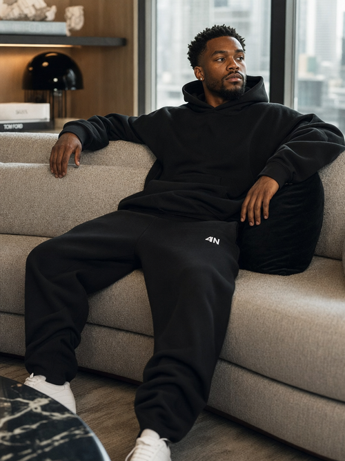 4QN Fleece Sweatpants — Men's Black