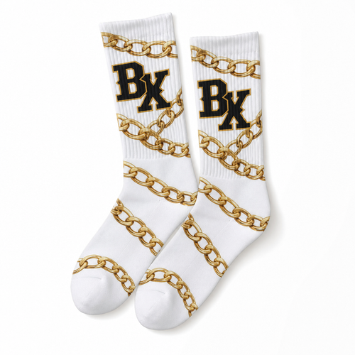 4QN Bronx Chain Crew Socks